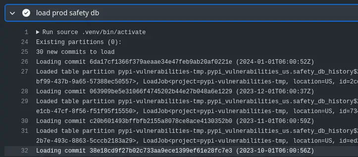 Backfilling Safety DB history