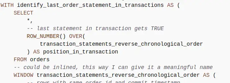 Example query against disambiguated view